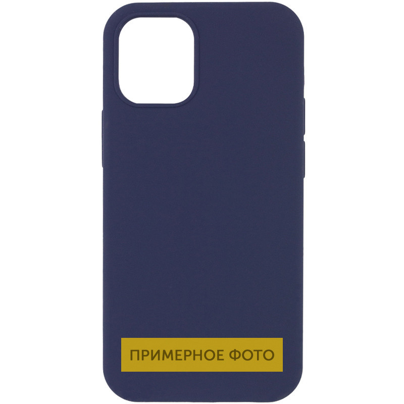 Чохол Silicone Case Full Protective (AA) NO LOGO для Apple iPhone 16 Pro (6.3") Темно-синій / Midnight blue
