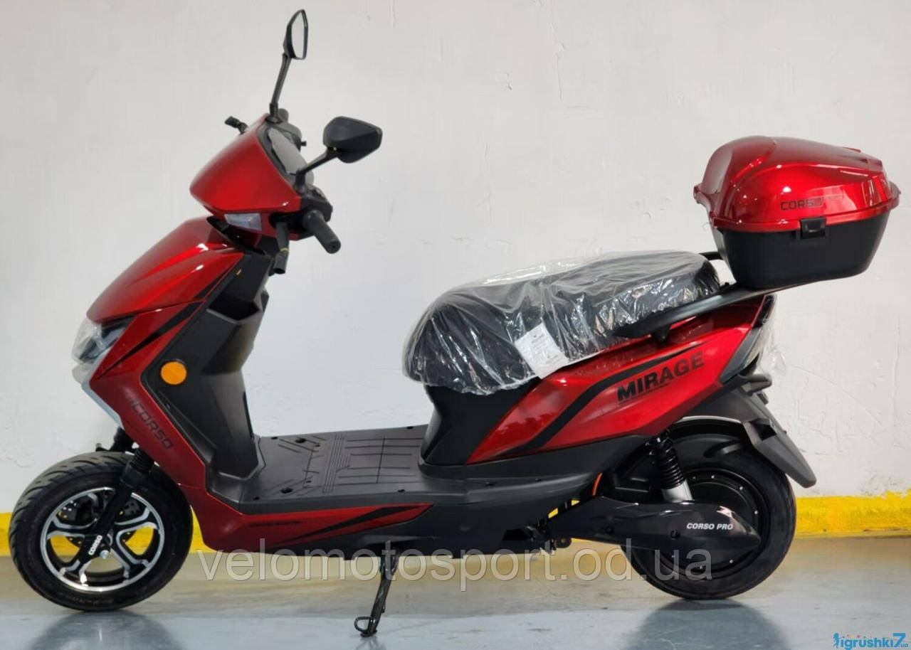 Електричний мопед Corso Mirage MR-934748 (1) + 1 ЯЩИК АКУМ, двигун 1000W, акумулятор 72V/20Ah, в коробці