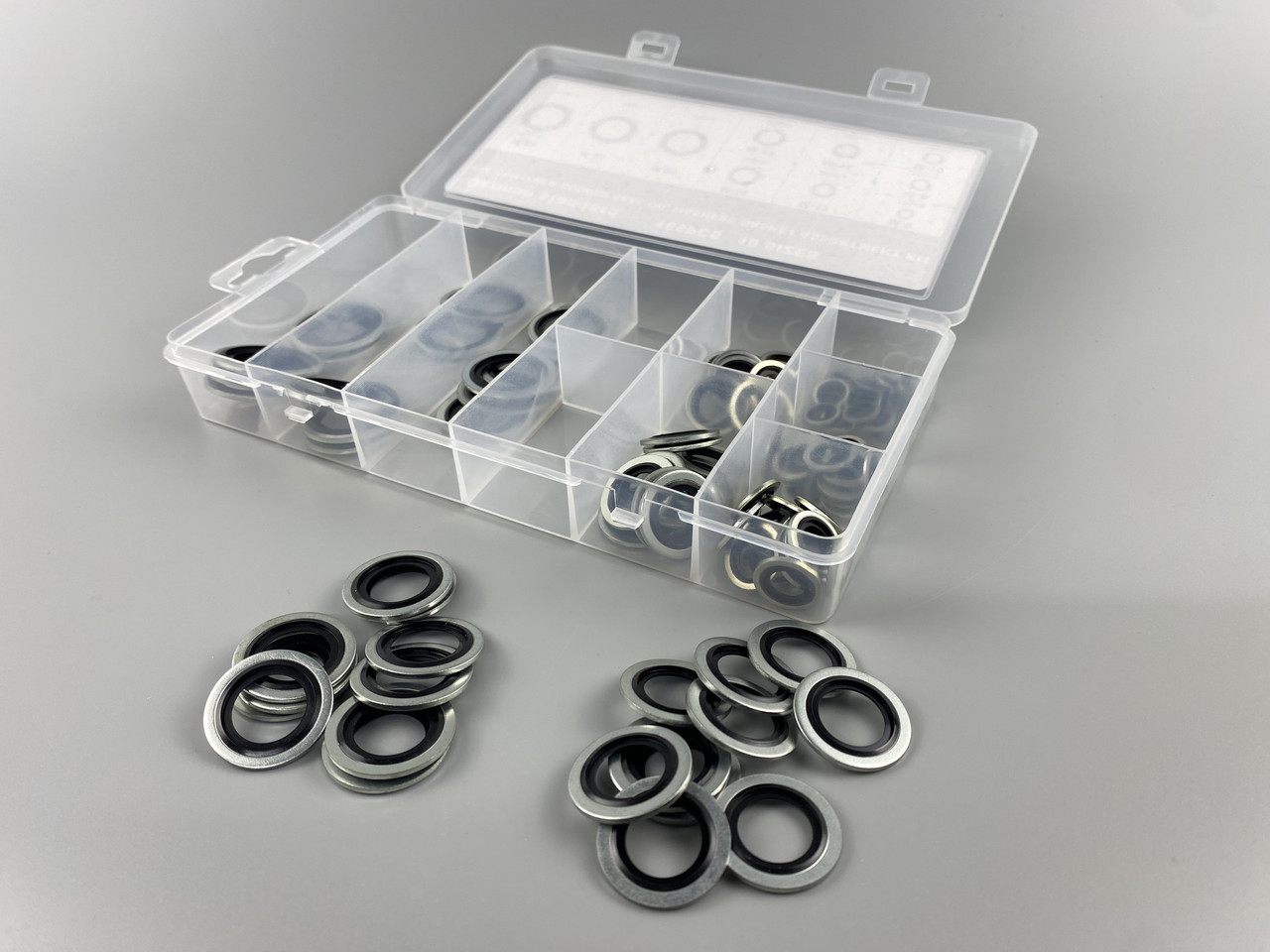 Набір шайб із гумовими кільцями (100 шт.) для будь-якої гідравліки., фото 1