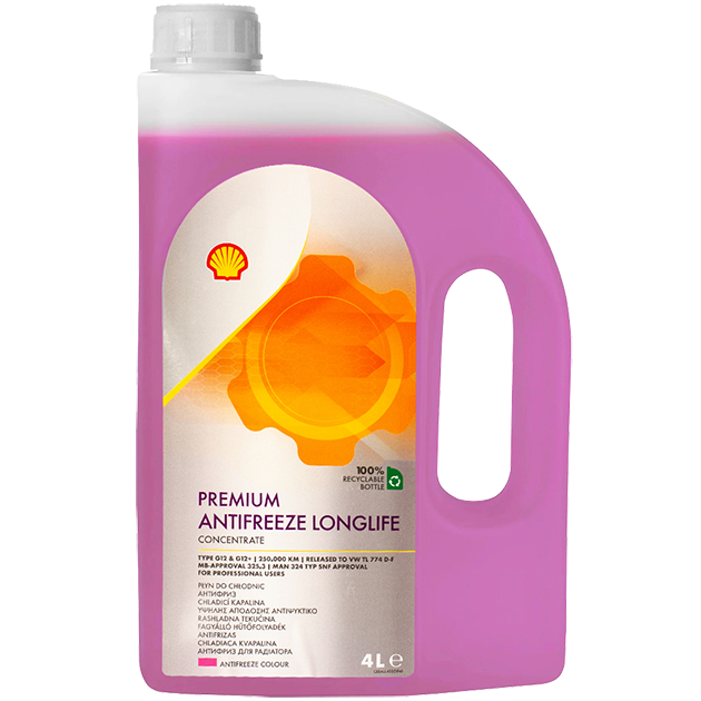 Антифриз Shell Premium Antifreeze Longlife 774 D-F (G12+) Concentrate 4 л