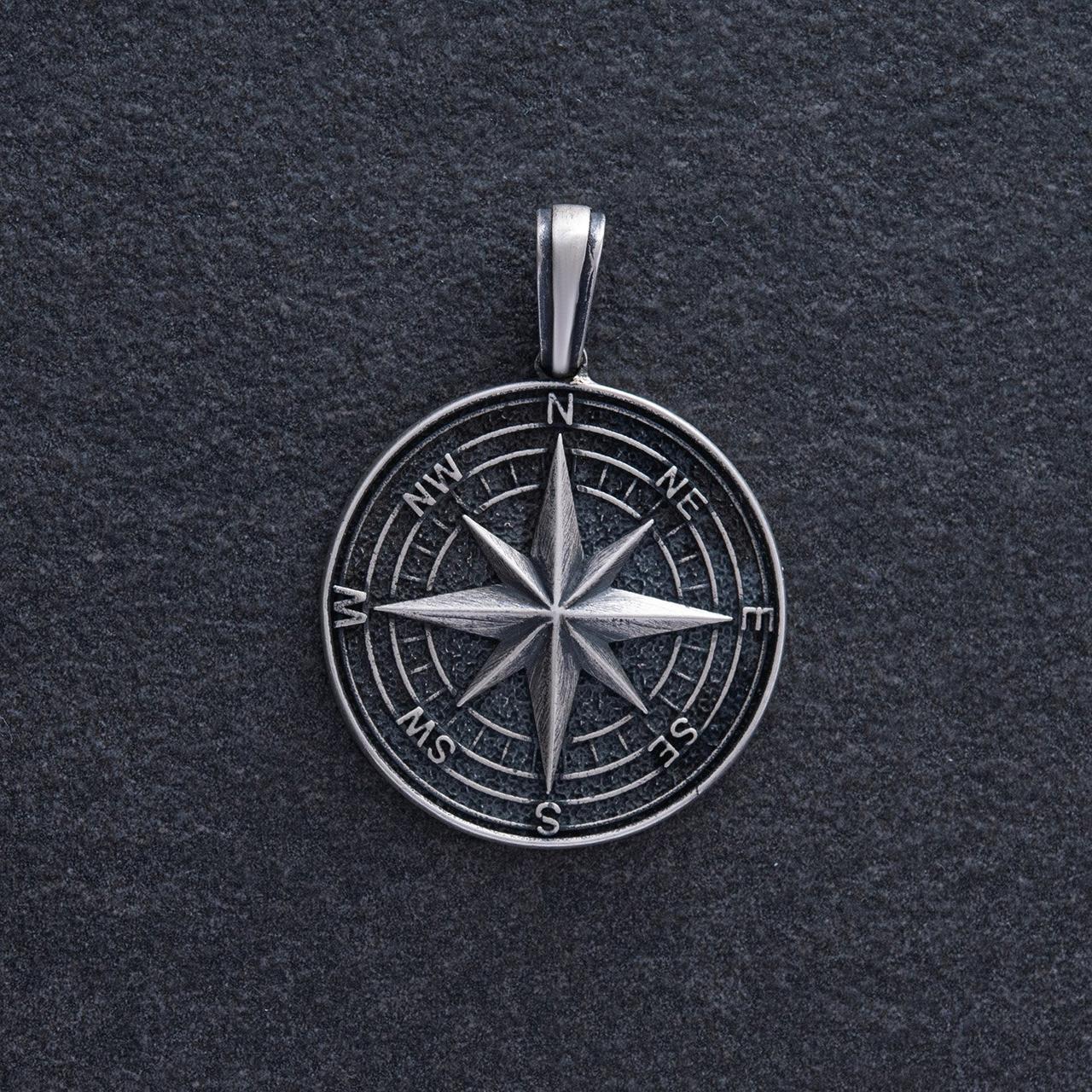 Срібний кулон "Компас. Полярна зірка" 
133186 Zipexpert ZIPEXPERT, фото 1