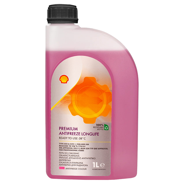 Антифриз Shell Premium Antifreeze Longlife 774 D-F (G12+) Ready to use 1 л