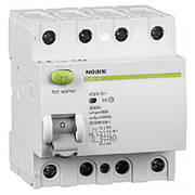 Диференційний вимикач (ПЗВ) Noark 25А 10кА 4P 300mA тип AC Ex9CL-H 108183
