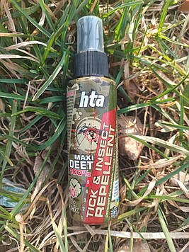 Репелент-спрей HTA MAXI DEET 100% – найкращий захисник від укусів комарів, кліщів, мошок, мух, бліх, павуків тощо.