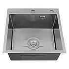 Набір 2в1 кухонної мийки на дачу Kroner Derby 5050HM Brush + проточний водонагрівач Kroner Volt 189, фото 2