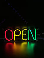 Неонова вивіска "Open"