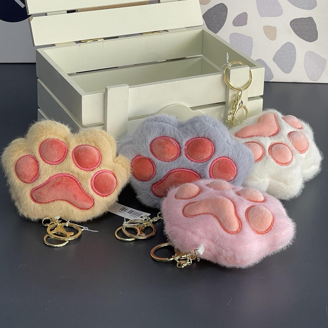 Брелок - пушок "Лапка", пищалка, велика, мікс, Брелок "Пушок", фото 1