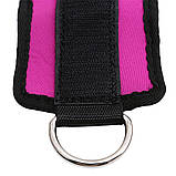 Манжет для тяги на ногу Рожево-червоний 20х8.5 см Спортивний манжет для ніг М'який манжет для ніг, фото 4