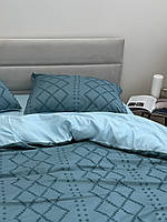 Комплект постельного белья Ecotton Jaquard полуторный 150х215 см бирюзовый Green