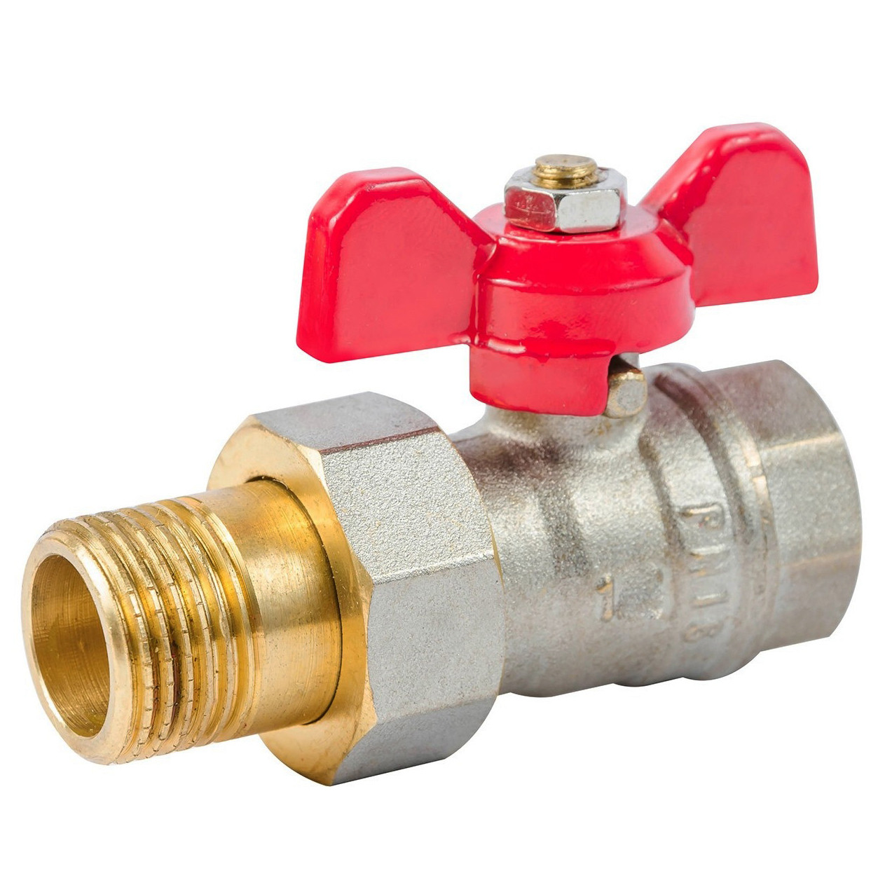 Кран з американкою (накидний гайкою) 1" Valve J.G.(AB) BRAS 59