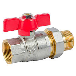 Кран з американкою (накидною гайкою) 1" ANGO (PN 40) BRAS 59