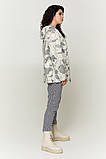 Стильна жіноча  демісезонна коротка вітровка принтована ''Сірена', фото 3