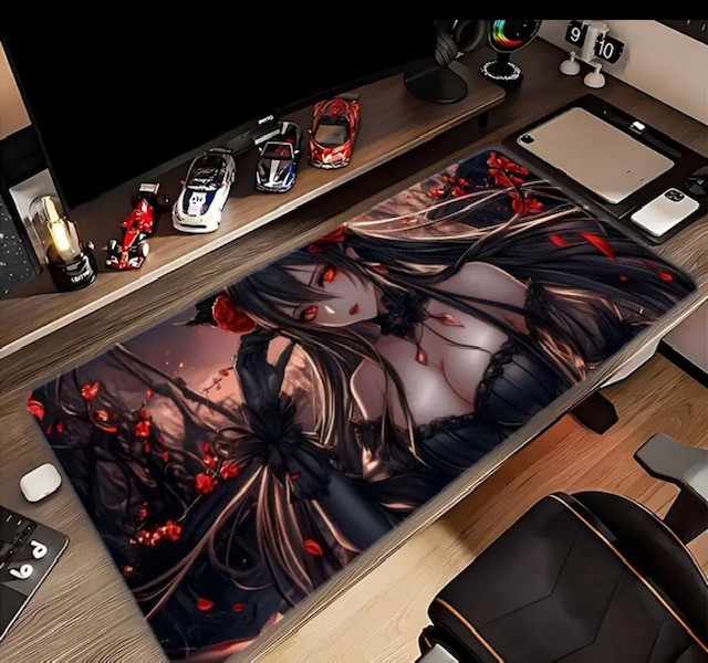 Килимок для миші з дизайном дівчини аніме, розмір 80/30, фото 1
