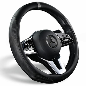 Чохол на кермо, розмір M, чорний з сірою вставкою, модель Torrent, виробник CarFashion