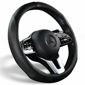 Чохол на кермо розмір M, чорний з чорною вставкою, модель Torrent, виробник CarFashion