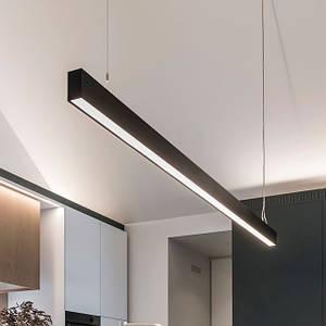 Довга Led люстра 118 см для акцентного освітлення SOLO 40W BLACK