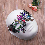 Ажурна маска на очі на зав`язках one size мультиколор, фото 2