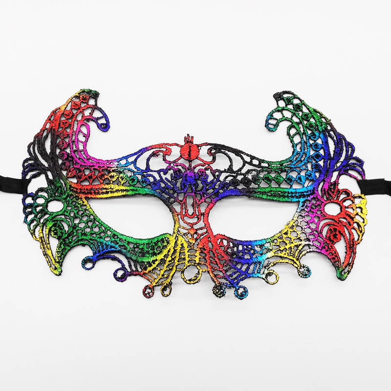 Маскарадна маска театральна на зав`язках one size різнобарвний, фото 1