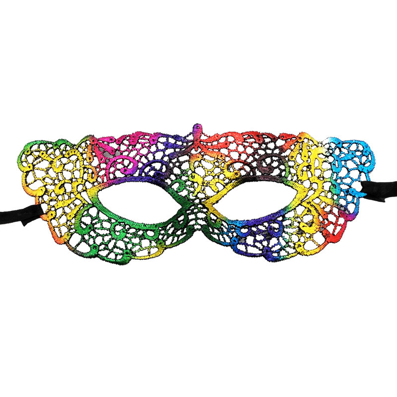 Венеціанська маска на зав`язках one size різнобарвний, фото 1