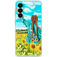 Чохол Силіконовий з Картинкою на Samsung Galaxy A36 5G (A366) (Патріотичний, Дівчинка Українка)