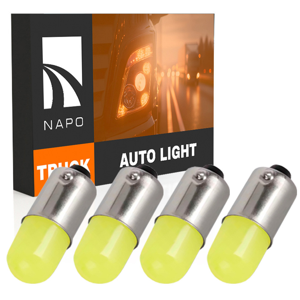 Комплект світлодіодних ламп для вантажівок NAPO TRUCK BA9S-3D T4W Ba9s колір світіння білий 4 шт, фото 1