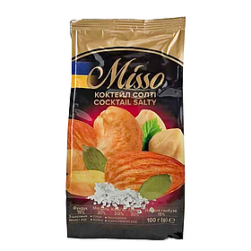 Асорті солониї горіхів, Misso, Коктейл Солті, 100 г, 6 шт/ящ, Україна