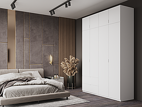 Шафа для одягу Лукас Білий/Білий 160х50х240