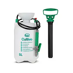 Ручний обприскувач 5 л Cultivo, на плече, широка воронка, кілька режимів розпилення