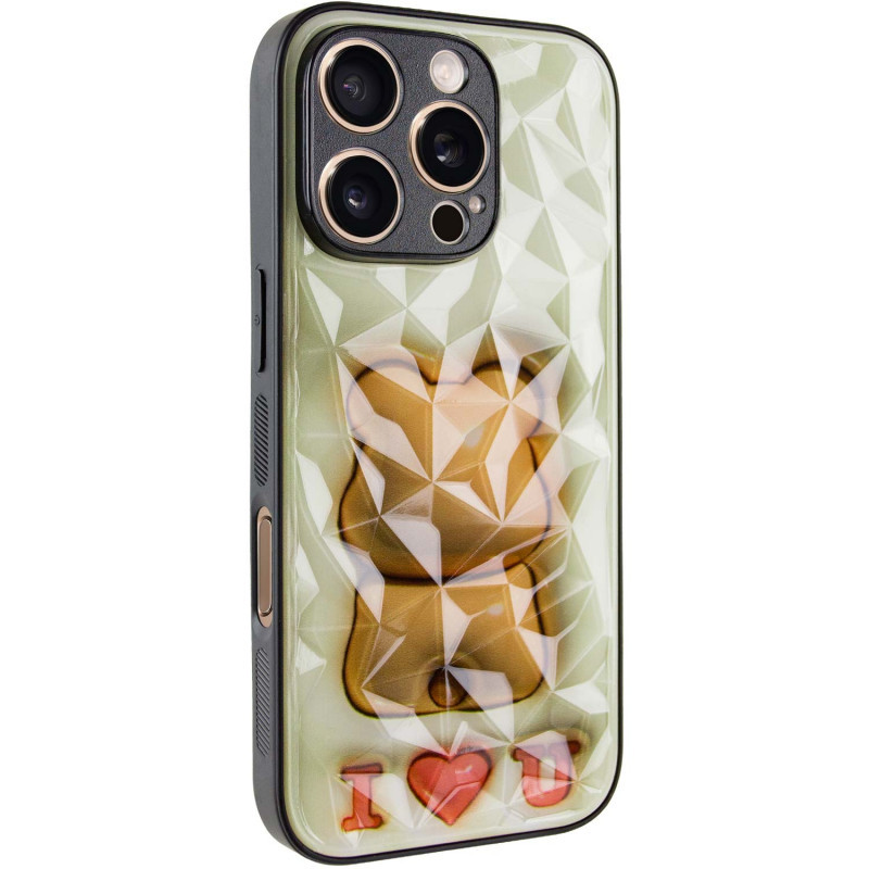 TPU+PC чохол Prisma Fluffie Full Camera для Apple iPhone 16 Pro (6.3") з креативним принтом Bear