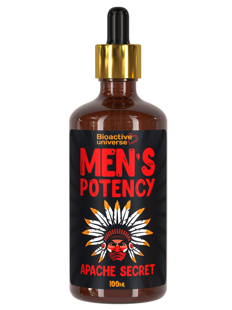 Засіб для потенції з перцем чилі, 7 ACTIVE, висока концентрація, APACHE краплі 100мл, фото 1