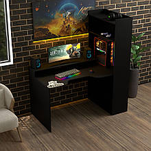 Ігровий стіл з надбудовою і стелажем для геймерів із ЛДСП Rasin RS-31 ZEUS-Game