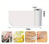 Прозорий самоклеючий папір для термопринтера 57 мм Прозора самоклеюча плівка, фото 4