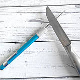 Точилка для ножів кишенькова алмазна для ножів, ножиць та гачків Синя, фото 2