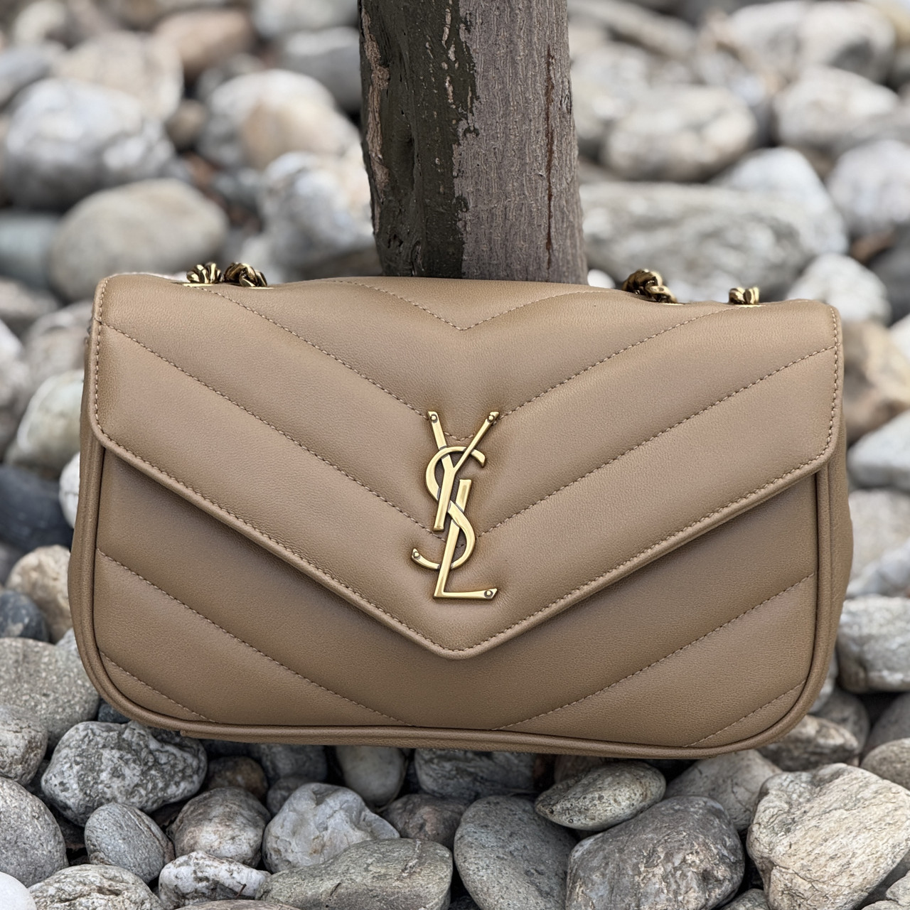 Сумка жіноча Loulou mini YSL бежева