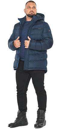 Чоловіча темно-синя куртка з коміром-стійкою модель 49768 52 (XL) 56 (3XL) 48 (M), фото 1