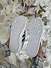Кросівки Adidas Samba білі шкіряні жіночі низькі кросівки адідас на високій підошві для спорту та відпочинку, фото 8