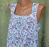 Жіноча бавовняна нічна куртка великий розмір 58 р. (заміри в описі), фото 3