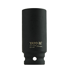 Головка торцева ударна 6-гранна YATO подовжена, квадрат 1/2", М = 26 мм, L = 78 мм YT-1046