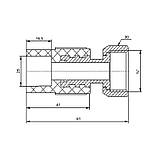 Муфта PPR з накидною гайкою Blue Ocean25х3/4" ВР з латунним штоком, фото 2