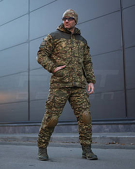 Тактична Костюм тактичний Гірка 5 зимова Піксель Хижак G-0822 з налокітниками та наколінниками