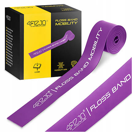 Стрічка компресійна для флосинга 4FIZJO Floss Band 207 x 5 x 0.15 см Violet (P-5905973405225), фото 1