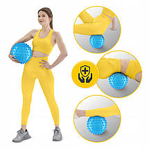 М'яч для пілатесу, йоги, реабілітації 4FIZJO 20 см (масажний) Blue (P-5905973402354), фото 3