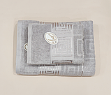 Набір махрових рушників для ванної світло сірі 2 шт., 50х90 і 70x140 Koloco, фото 2