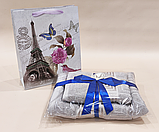 Набір махрових рушників для ванної світло сірі 2 шт., 50х90 і 70x140 Koloco, фото 3