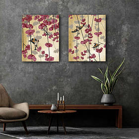 Набір картин з поталлю за номерами Riviera Blanca Весняний театр (ITR-114) 2 шт в наборі