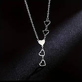 Підвіска Сердечки медична сталь Stainless Steel код 6697
