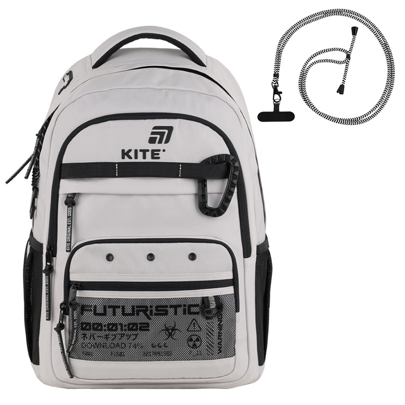 Рюкзак Kite Education teens K25-1019L-3   L(145 — 175 см)  45x31x15,5  бежевий