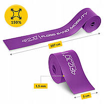 Стрічка компресійна для флосингу 4FIZJO Floss Band 207 x 5 x 0.15 см Violet (P-5905973405225), фото 3