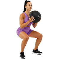 Набивний слембол RB м'яч Record FI-5165-10 Slam Ball 10 кг d 23 см для комплексних тренувань. Чорний