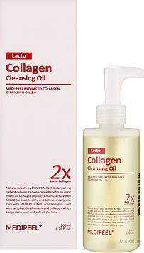 Гідрофільна олія для обличчя з лактобактеріями Medi-Peel Red Lacto Collagen Cleansing Oil 2.0, 200 мл